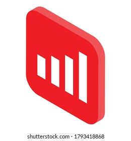 Symbol für das Breitband-Betriebssystem. Isometrisch zum Breitband-Betriebssystem Vektorsymbol für Webdesign einzeln auf weißem Hintergrund