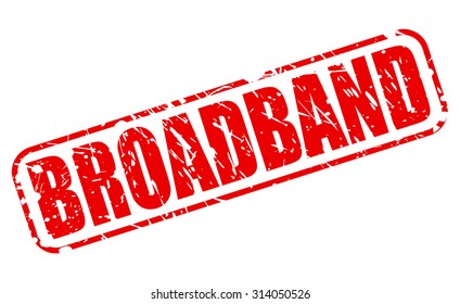 BROADBAND red stamp text on white