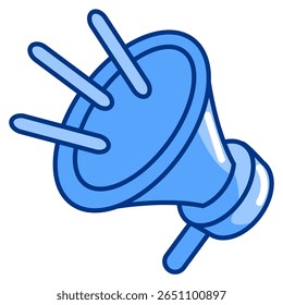 Estilo de Vector de iconos 3d de difusión para la interfaz de usuario de comunicación Estilo azul.