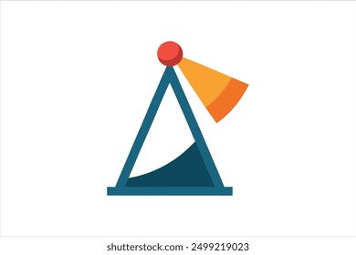 Broadcast antenna flat icon vector art illustration
