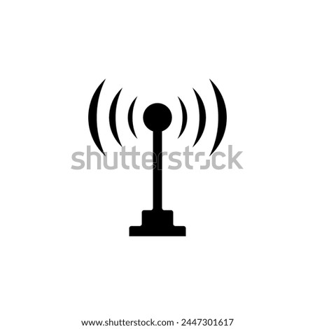 Broadcast Antenna flat vector icon. Simple solid symbol isolated on white background