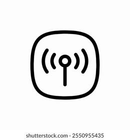 broadcast antenna icon sign vector