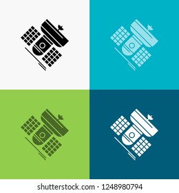 Broadcast, broadcasting, communication, satellite, telecommunication Icon Over Various Background. glyph style design, designed for web and app. Eps 10 vector illustration