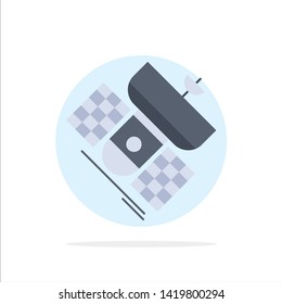Broadcast, broadcasting, communication, satellite, telecommunication Flat Color Icon Vector