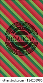 Broadcast christmas emblem.