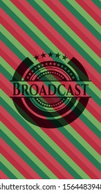 Broadcast christmas emblem background. Vector Illustration. Detailed.