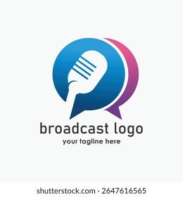 broadcast and consult logo template, call center icon design
