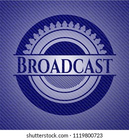 Broadcast with denim texture