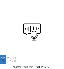 Icono de grabación digital de difusión. Audio Creative streaming en vivo. Logo del podcast. Radiodifusión. Flujo de audio en la nube. micrófono de estudio Ilustración vectorial. Diseño en fondo blanco. EPS10