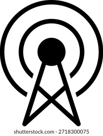 Bild-Vektorgrafik des Breitband-Glyphensymbols