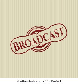 Broadcast grunge style stamp