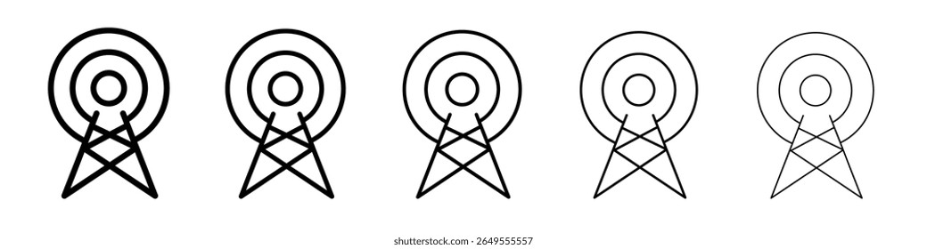 Broadcast Icon schwarz-weißes Vektorzeichen