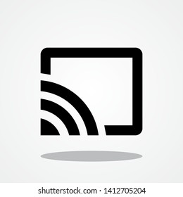 Broadcast Icon with Gray Shadow