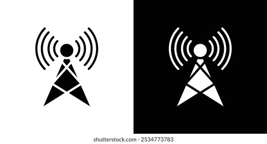 Logotipo lineal del icono de difusión aislado