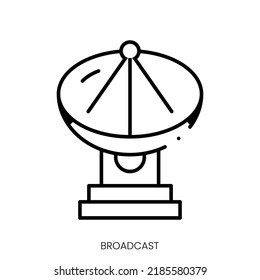 Broadcast icon. Linear style sign isolated on white background. Vector illustration