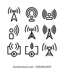 broadcast icon or logo isolated sign symbol vector illustration - Collection of high quality black style vector icons
