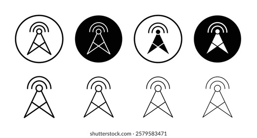 Broadcast Icon logo sign set vector outline