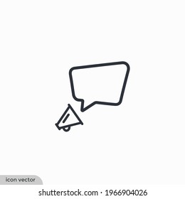 broadcast icon megaphone symbol simple design element