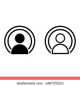 Broadcast icon in modern flat design isolated on white background, podcast vector illustration for web site or mobile app