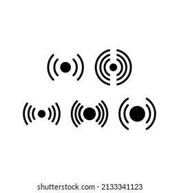 Broadcast Icon Set Vector Symbol Design Illustration
