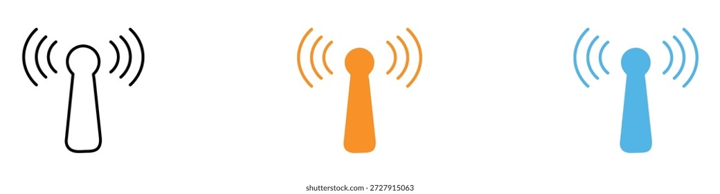 Ícone de difusão definir vetor. comunicação sem fio e símbolo de tecnologia de difusão. ilustração vetorial.