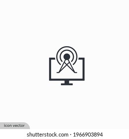 broadcast icon symbol simple design element