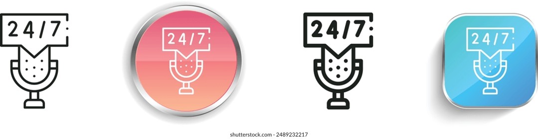Broadcast icon. Thin Linear, Regular and Button Style Design Isolated On White Background
