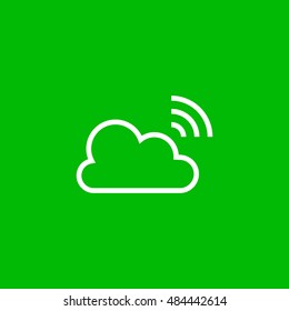 Broadcast icon vector, clip art. Live stream cloud computing. Also useful as logo, web UI element, symbol, graphic image, silhouette and illustration.