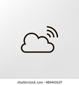 Vektorgrafik von Broadcast-Icon, Clipart. Live-Cloud-Computing. Auch nützlich wie Logo, Web UI Element, Symbol, Grafik, Silhouette und Illustration.