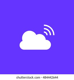Broadcast icon vector, clip art. Live stream cloud computing. Also useful as logo, web UI element, symbol, graphic image, silhouette and illustration.