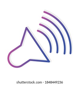 Broadcast icon vector illustration, laptop, mic, phone, router, sound, radio, paly video