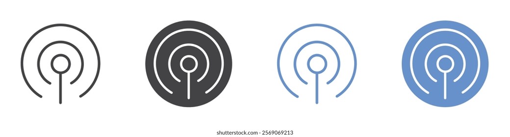 Broadcast icon vector symbol outline sign