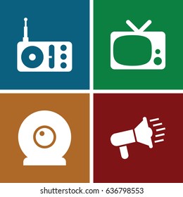 Broadcast icons set.  