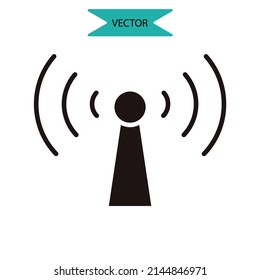 broadcast icons  symbol vector elements for infographic web