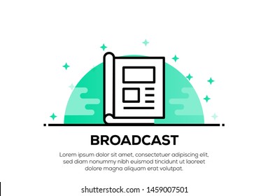 BROADCAST AND ILLUSTRATION ICON CONCEPT