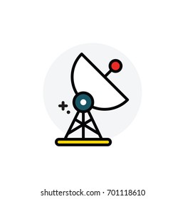 broadcast Isolated Line Vector Illustration editable Icon