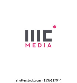 Broadcast logo design for entertainment industry. Combination of letter m, c, and broadcast symbol.