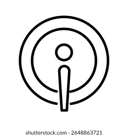 Ícone De Estrutura De Tópicos De Mídia De Difusão. Ícones simples de vetor