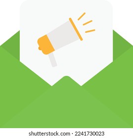 broadcast message info Vector Flat Illustration