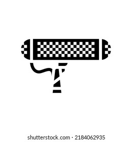vector de icono de glifo de micrófono de difusión. señal de micrófono de difusión. ilustración de símbolo aislado