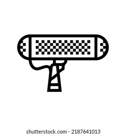 broadcast mic microphone line icon vector. broadcast mic microphone sign. isolated contour symbol black illustration