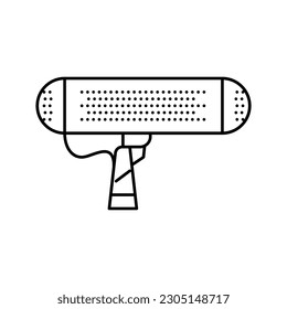 broadcast mic microphone line icon vector. broadcast mic microphone sign. isolated contour symbol black illustration