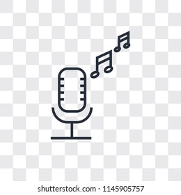 Broadcast microphone vector icon isolated on transparent background, Broadcast microphone logo concept