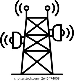 Broadcast network vector icon. Can be used for printing, mobile and web applications.