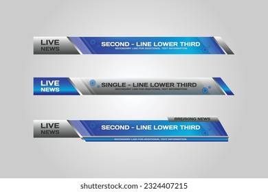 Broadcast news lower thirds template design