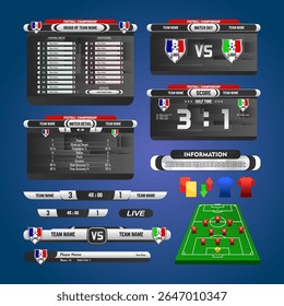 Broadcast pack of football vector 