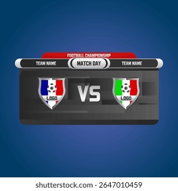Broadcast pack of football vector 