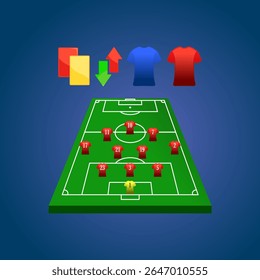 Broadcast pack of football vector 