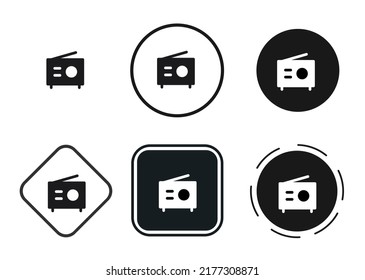 broadcast radio icon set. Website set icon vector. for computer and mobile