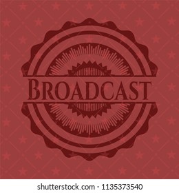 Broadcast realistic red emblem